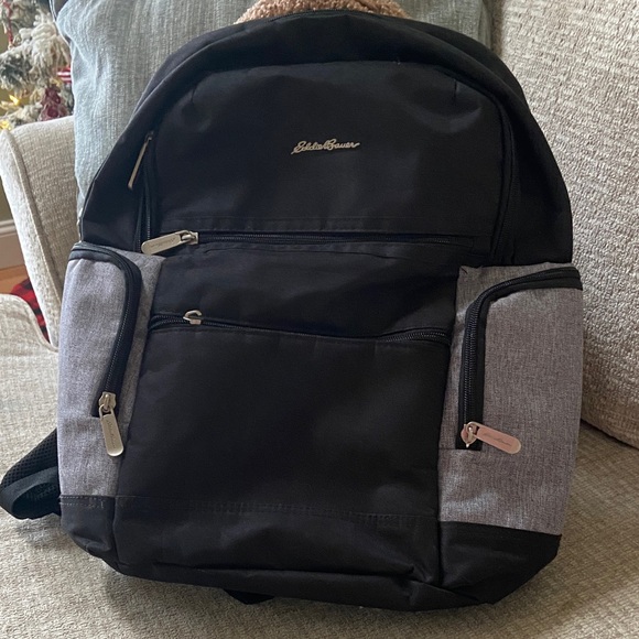 Eddie Bauer Handbags - Eddie Bauer Black and Gray Diaper Bag